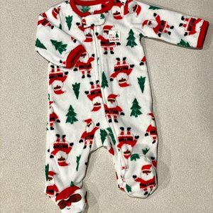 CARTER'S NEWBORN CHRISTMAS FLEECE FOOTIE